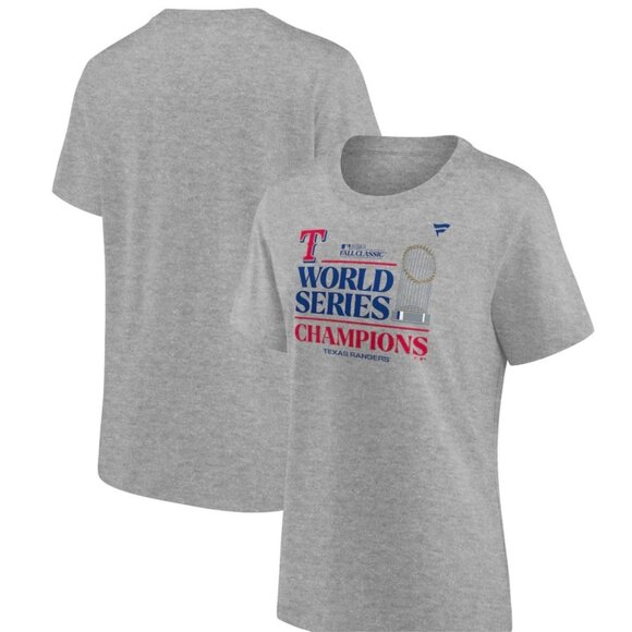 Texas Rangers 2023 World Series Champions Locker Room T-Shirt - Womens Medium - Picture 1 of 8